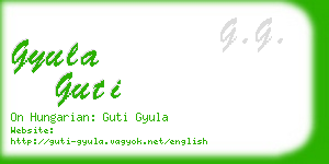 gyula guti business card